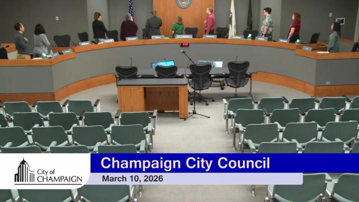 Wide Shot of Council standing behind Dias