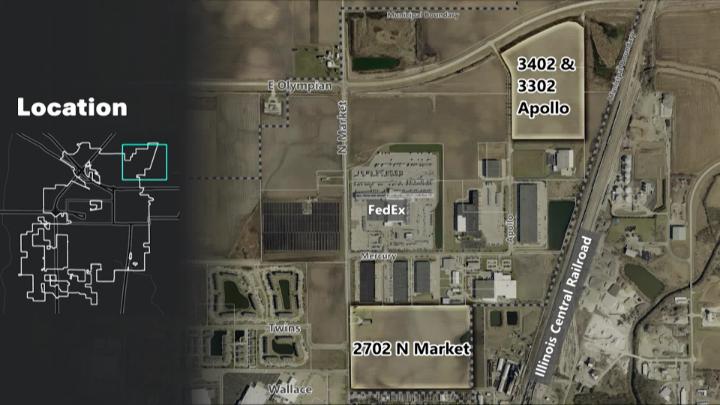 Map of location of Zoning Change